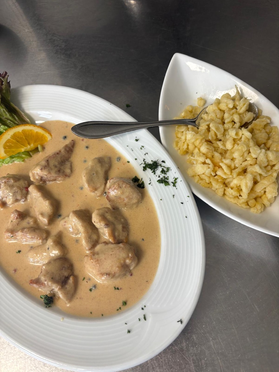 Geschnetzeltes mit Spätzle